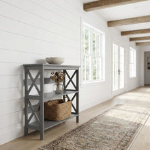 Wooden 3-Tier Bookcase with Non-Lead Base Paint and Storage Shelves