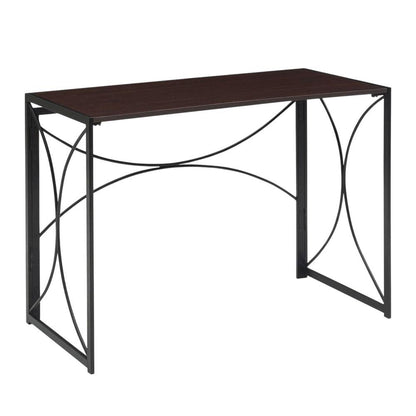 Portable Brown Folding Desk With Compact Design And Sturdy Construction