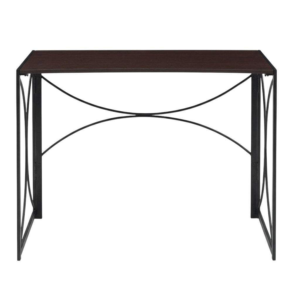Portable Brown Folding Desk With Compact Design And Sturdy Construction