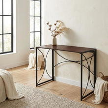 Portable Brown Folding Desk With Compact Design And Sturdy Construction