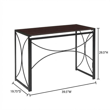 Portable Brown Folding Desk With Compact Design And Sturdy Construction