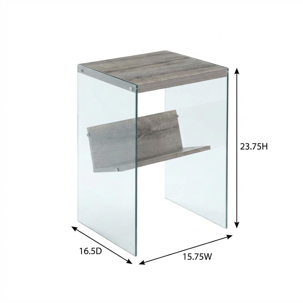 Modern End Table with Wooden Finish and Compact Design