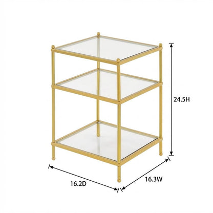 Wood Finish End Table with Smooth Surface and Sturdy Support