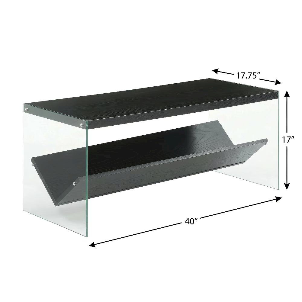 Glass Coffee Table with Shelf Contemporary Style and Sturdy Design