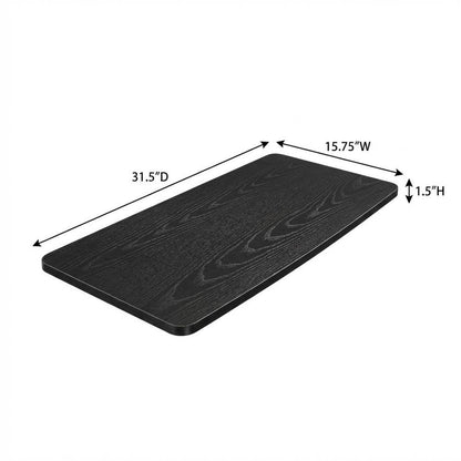 Black TV/Monitor Riser for Screens Up to 43 Inches with Durable Melamine Veneer