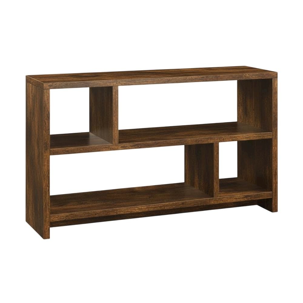 Barnwood TV Stand Console with Shelves and Hollow Core Material