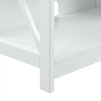 White MDF TV Stand with Clean Design and Ample Storage