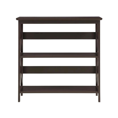 Wooden 3 Tier Bookcase with Sturdy Construction and Versatile Storage