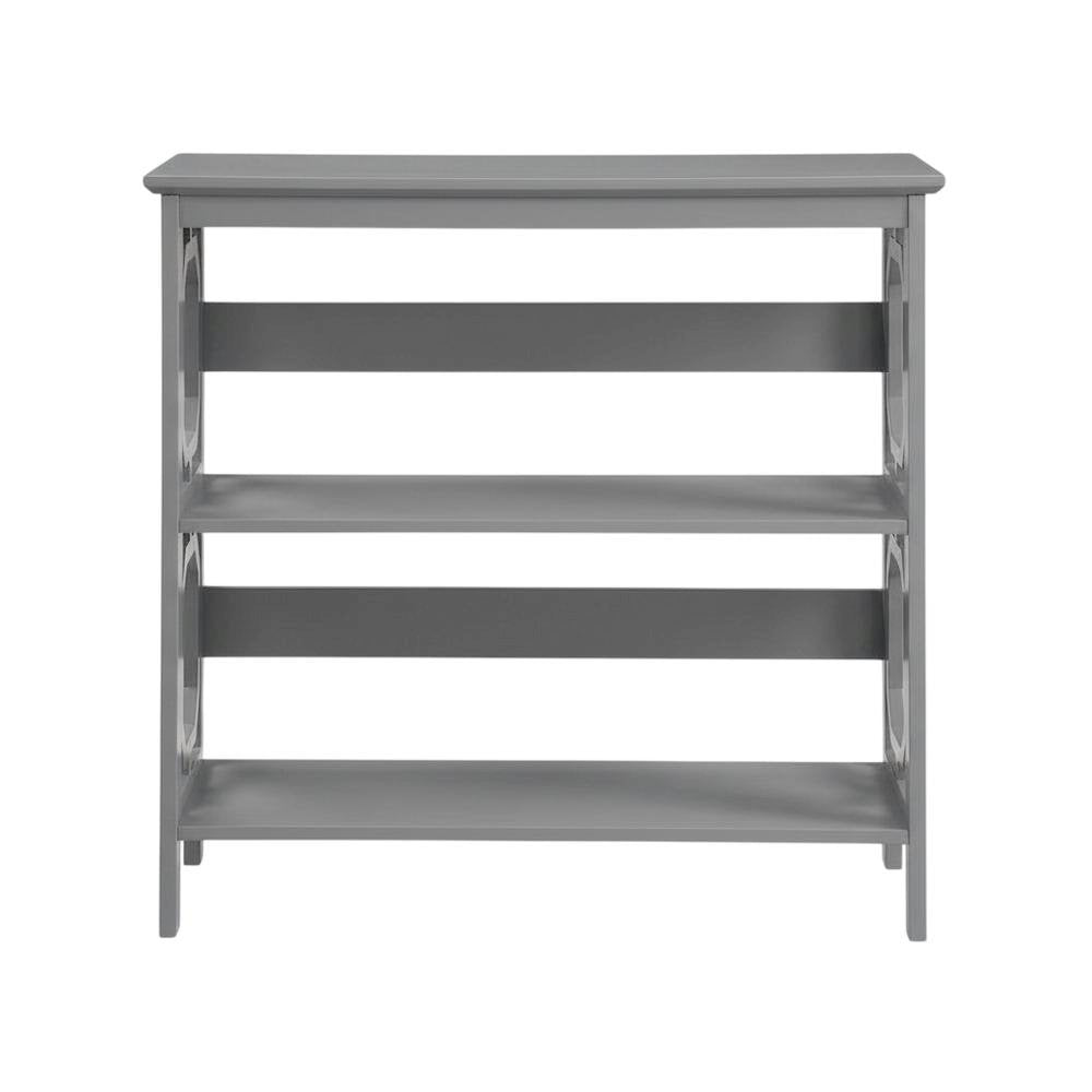 Wooden 3 Tier Bookcase with Non-Lead Base Paint for Living Room Use