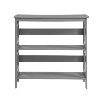 Wooden 3 Tier Bookcase with Non-Lead Base Paint for Living Room Use