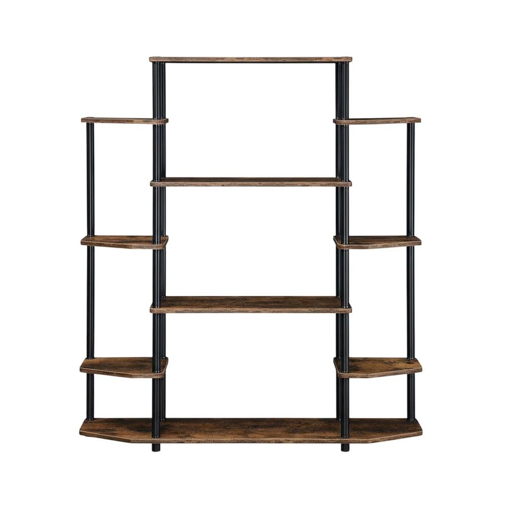 Contemporary Modern Wall Unit Bookshelf with Multiple Shelves and Sleek Design