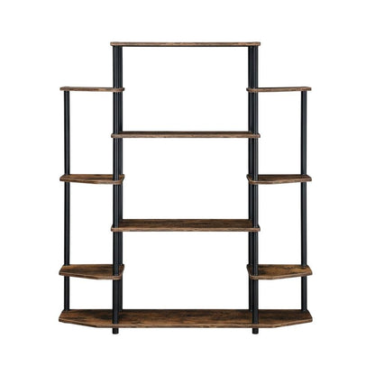 Contemporary Modern Wall Unit Bookshelf with Multiple Shelves and Sleek Design