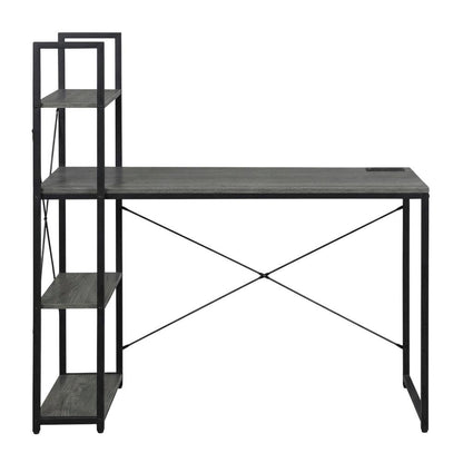 Multi-Function Office Desk, 2 Outlets And 2 Usb Ports For Convenient Workstation