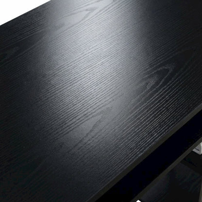Contemporary Black Student Desk With Charging Station For Home Or Office Use