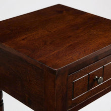 Espresso Accent Table with One Drawer and Shelf for Living Room or Bedroom