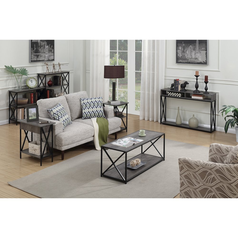 Tucson Wedge End Table with Shelf