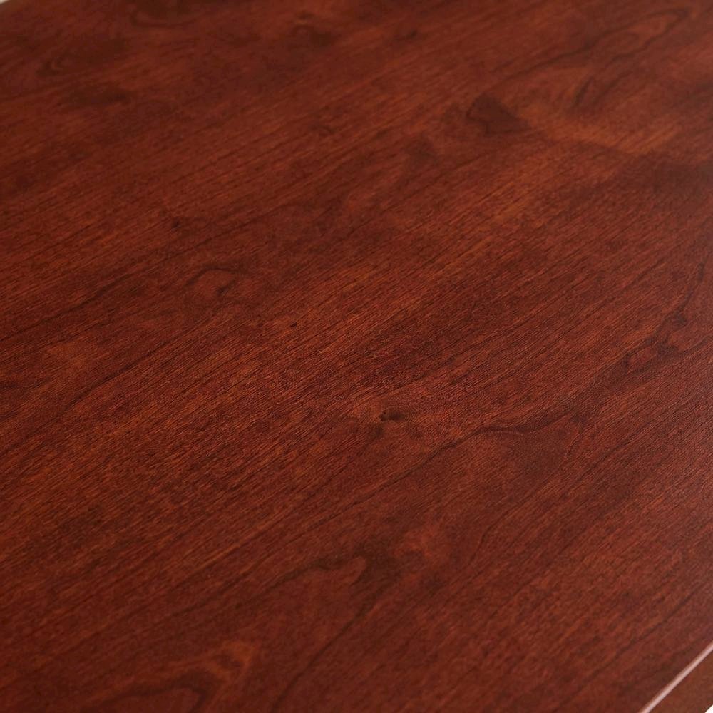 Cherry Trestle Desk, Integrated Charging Station, Melamine Finish