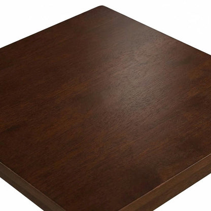 Espresso Square End Table for Living Room and Bedroom with Modern Design