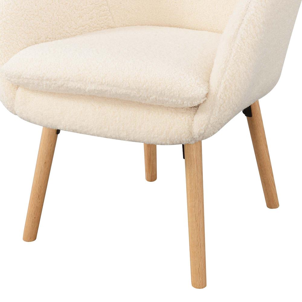Take a Seat Charlotte Sherpa Accent Chair, Sherpa Crème