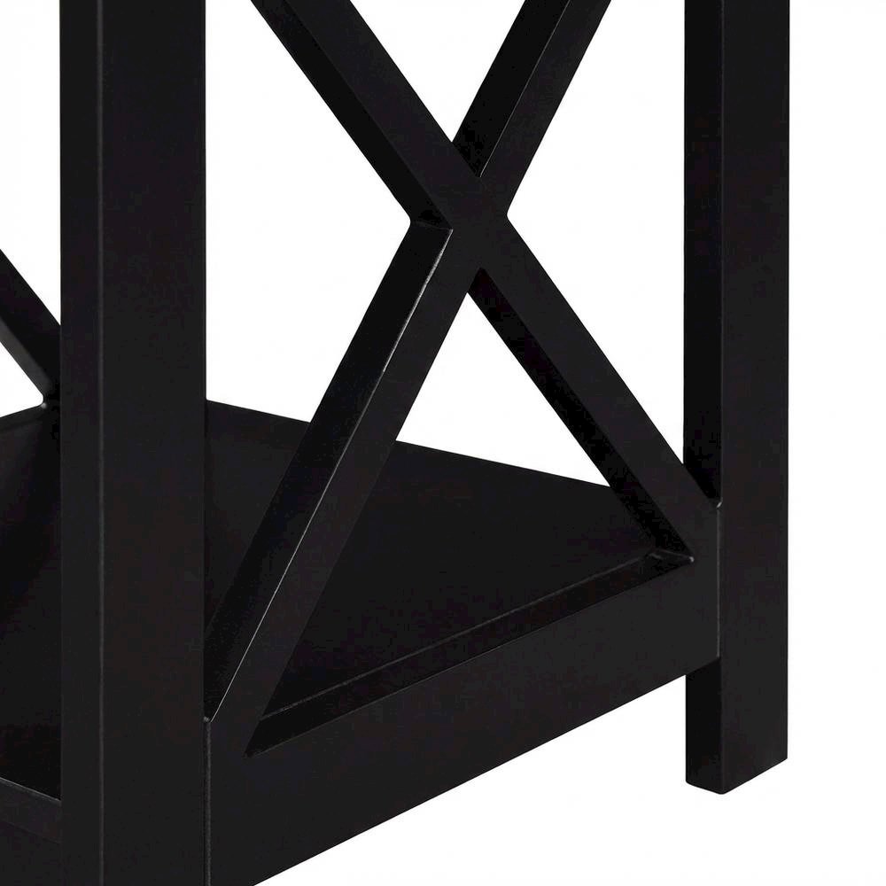 Espresso 1-Drawer End Table with Compact Square Design