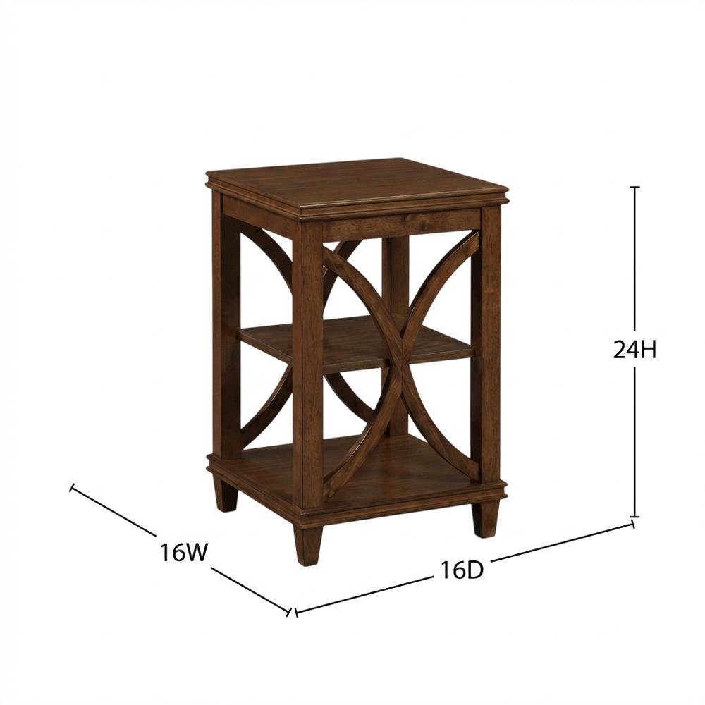 Modern End Table with Wooden Finish and Minimalist Design