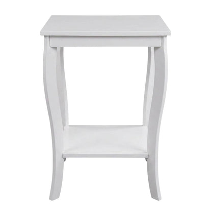White square end table with modern design and sturdy construction