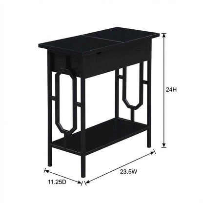Flip Top End Table with Integrated Charging Station for Modern Living