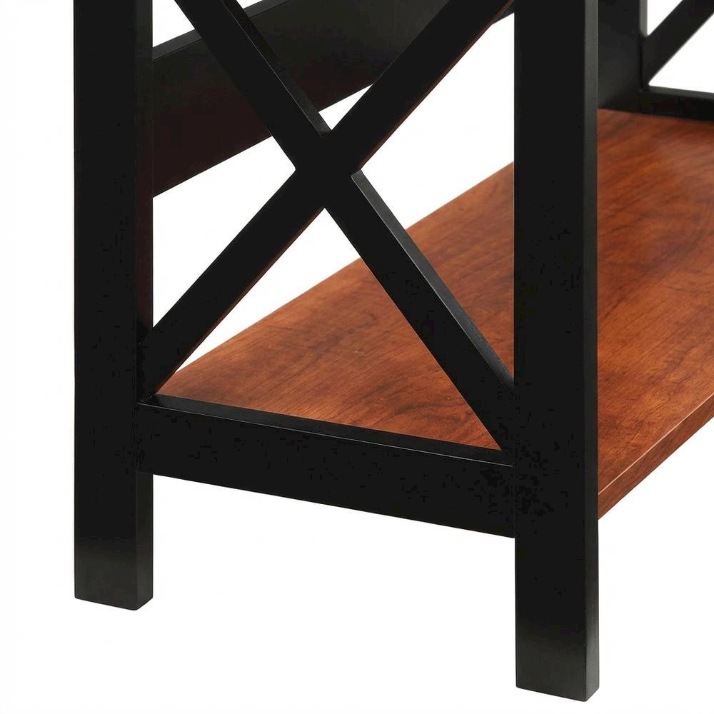 Wooden 3-Tier Bookcase with Non-Lead Base Paint for Home and Office Storage