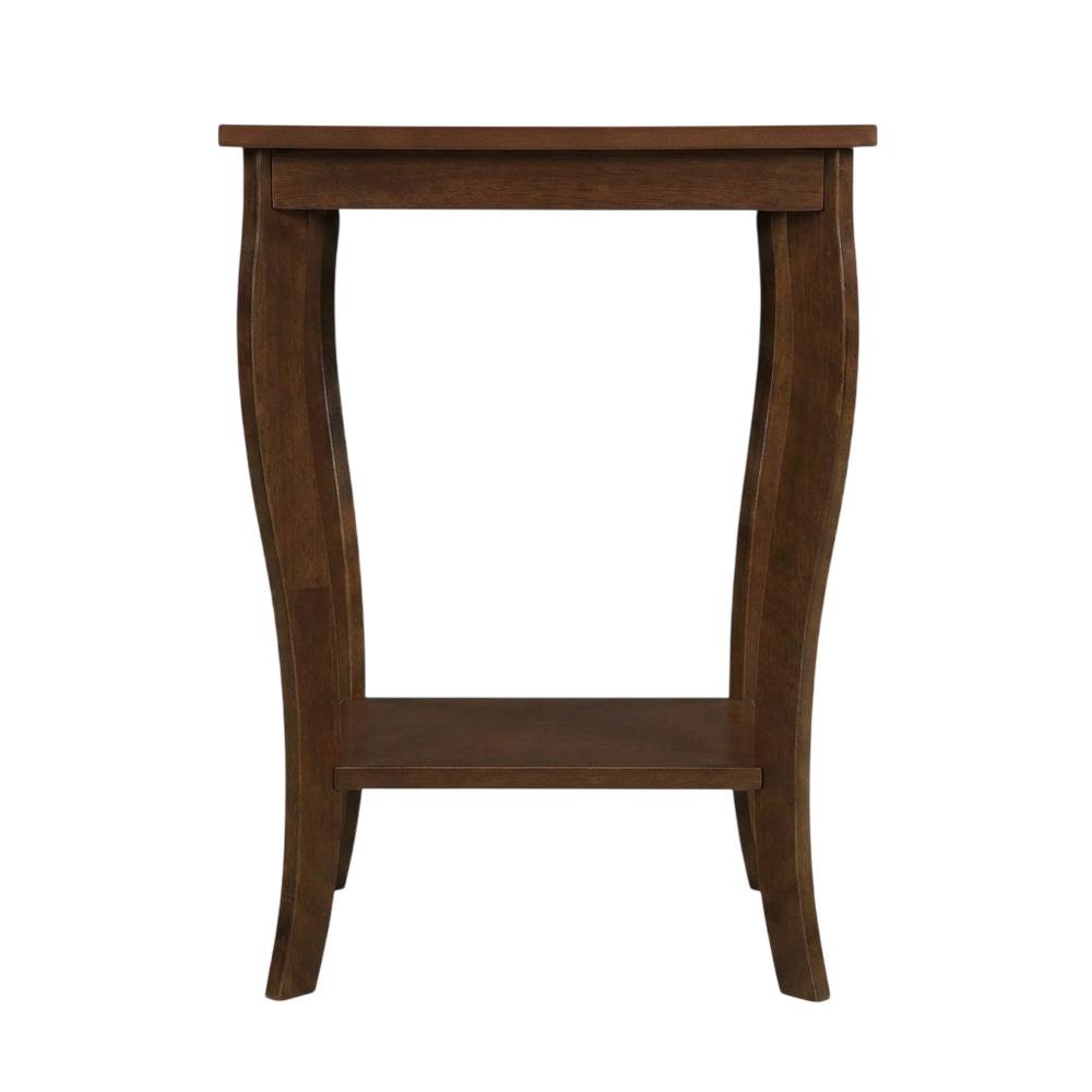 Espresso Square End Table for Living Room and Bedroom with Modern Design