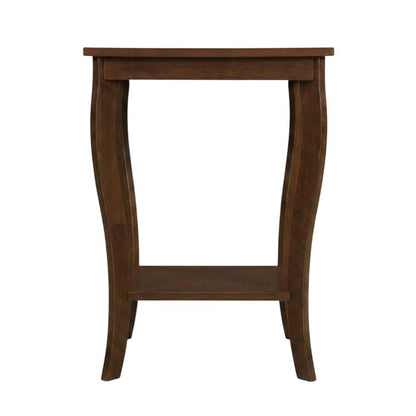 Espresso Square End Table for Living Room and Bedroom with Modern Design