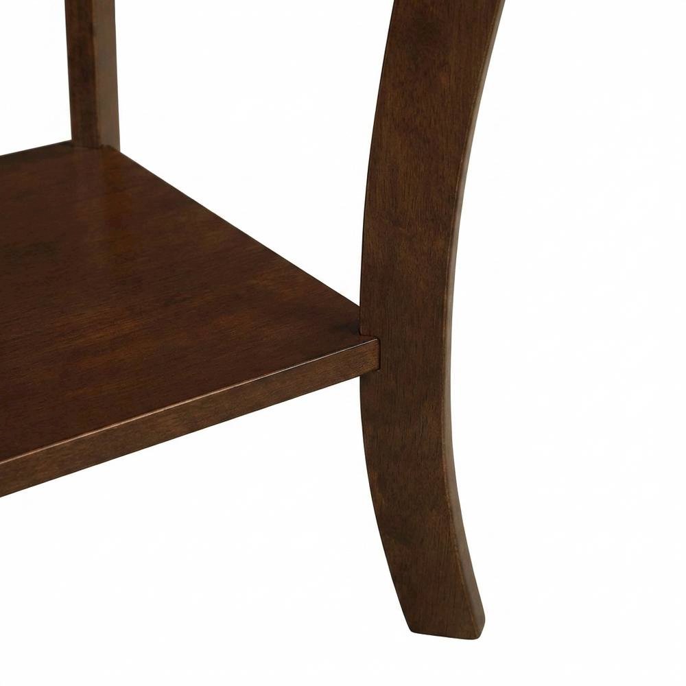 Espresso Square End Table for Living Room and Bedroom with Modern Design