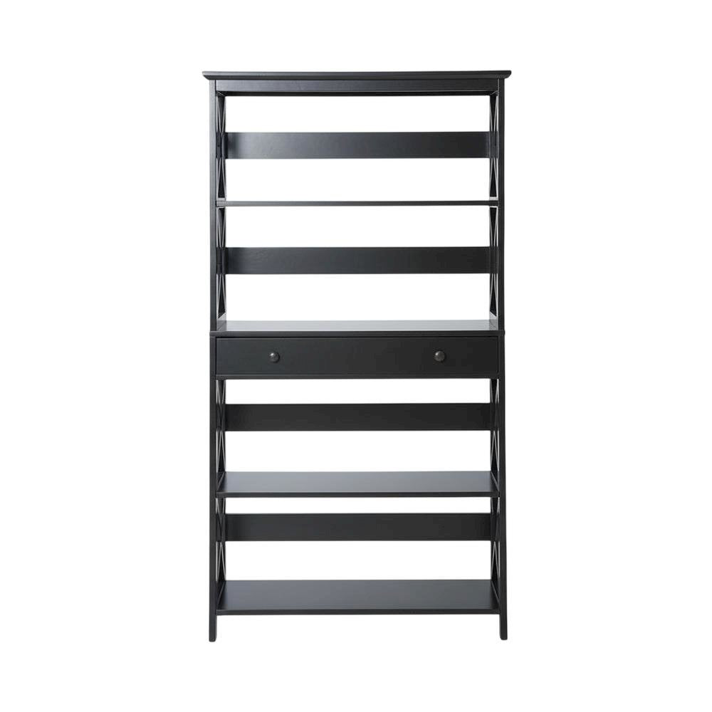 Wooden 5-Tier Bookcase with Drawer for versatile storage and organization