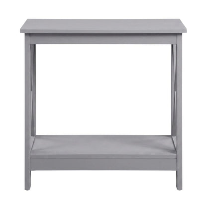 Wooden end table with shelf for living room or bedroom use