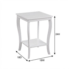 White square end table with modern design and sturdy construction