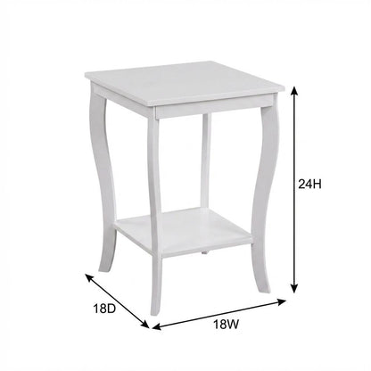 White square end table with modern design and sturdy construction