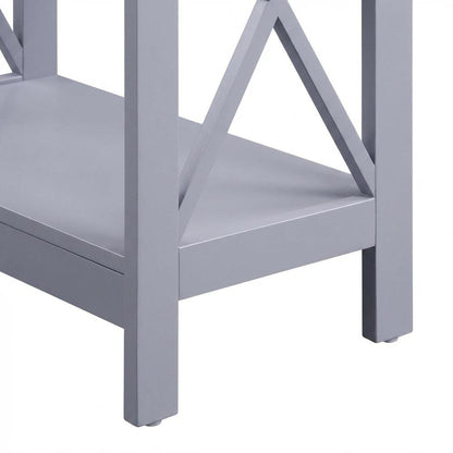 Wooden end table with shelf for living room or bedroom use