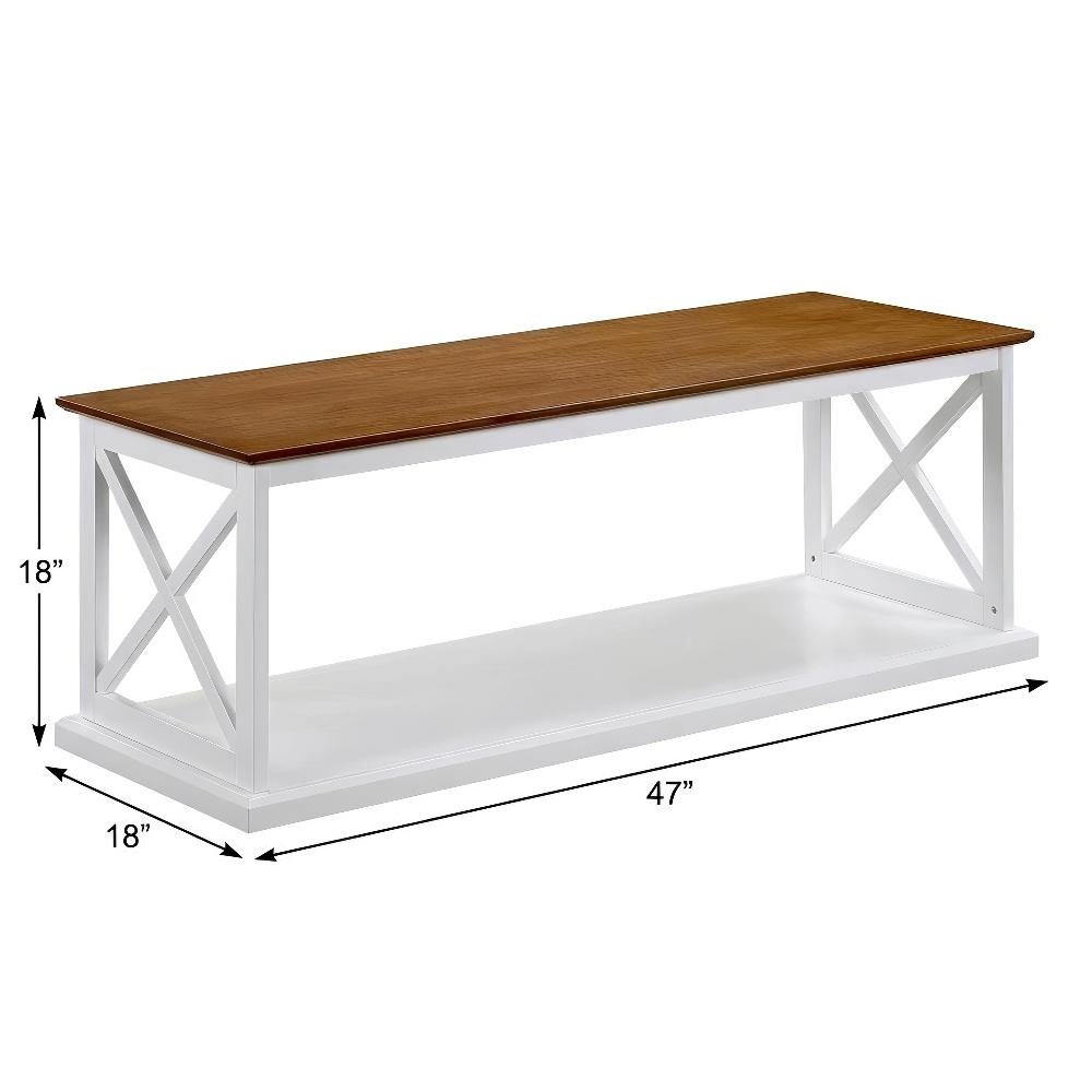 Multi-Color Coffee Table with Open Shelf and Sturdy Construction for Living Room