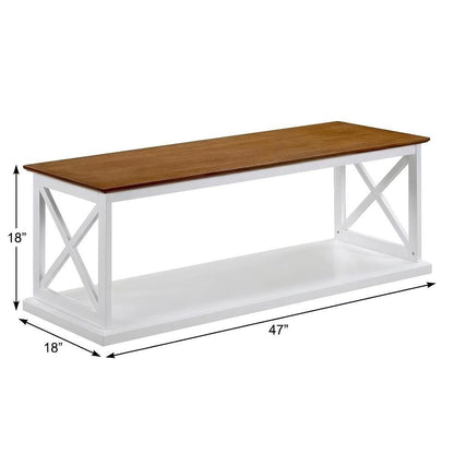 Multi-Color Coffee Table with Open Shelf and Sturdy Construction for Living Room