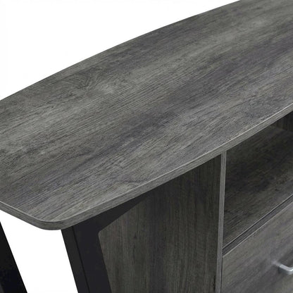 Black Graystone TV Stand for 65-Inch Screens with Shelves and Storage