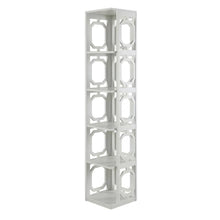 5-Tier Corner Bookcase with Durable Non-Lead Paint Finish