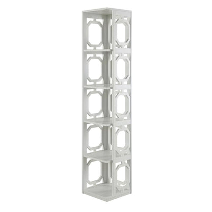 5-Tier Corner Bookcase with Durable Non-Lead Paint Finish
