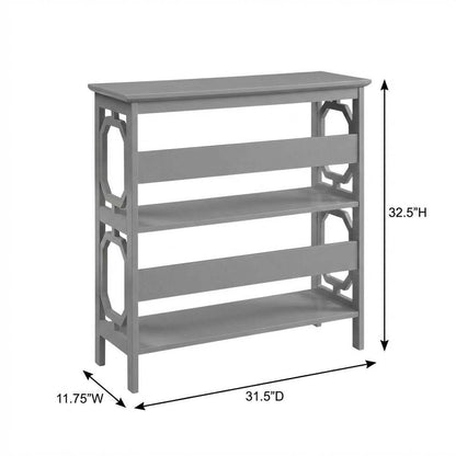 Wooden 3 Tier Bookcase with Non-Lead Base Paint for Living Room Use