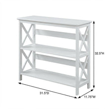 Wooden 3-Tier Bookcase with Non-Lead Base Paint for Home Storage