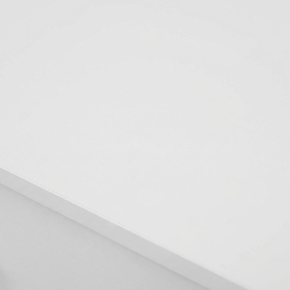 White Office Desk With Charging Station And Mdf Surface For Workspace