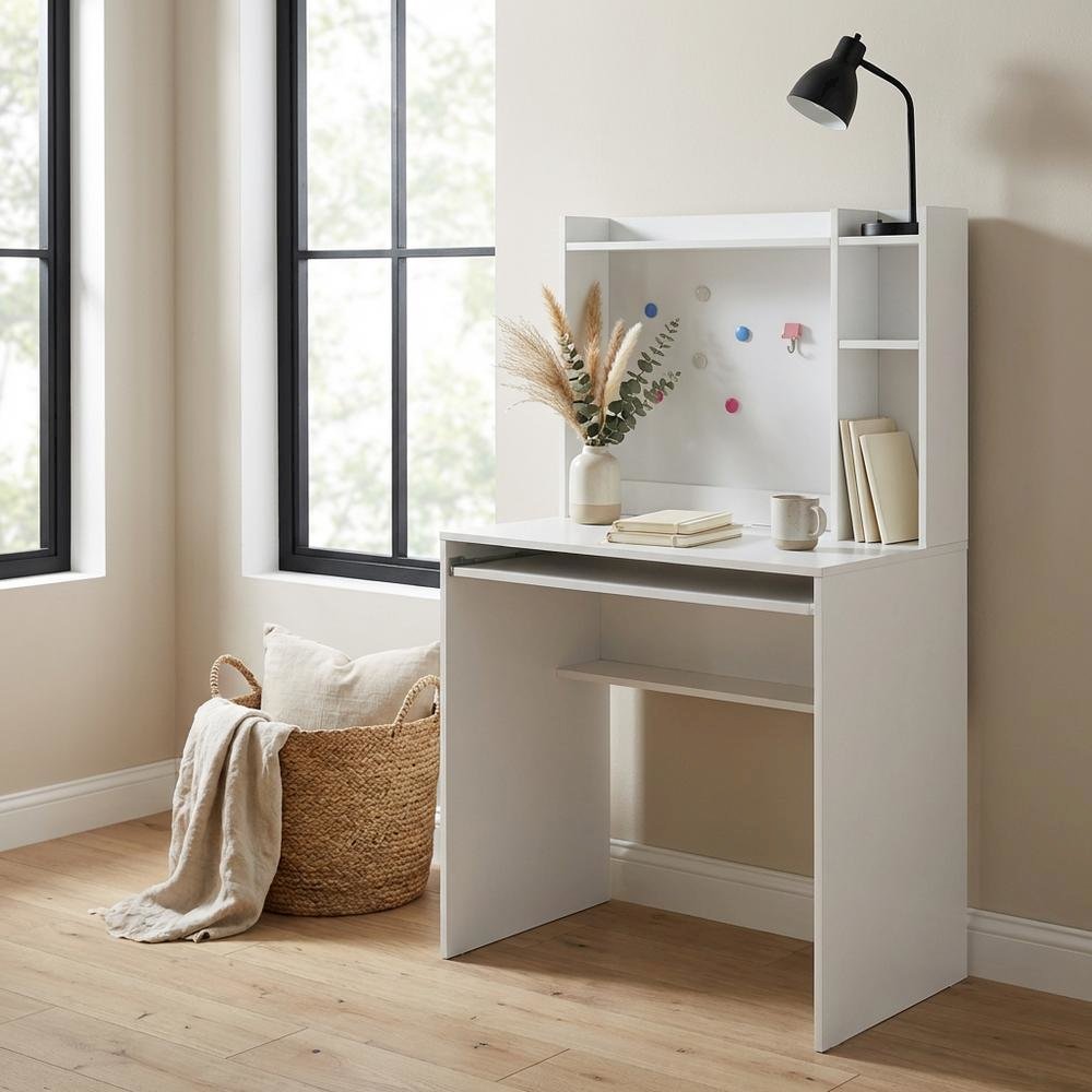 Contemporary Student Desk, Magnetic Bullet, Board And Shelves For Study Space