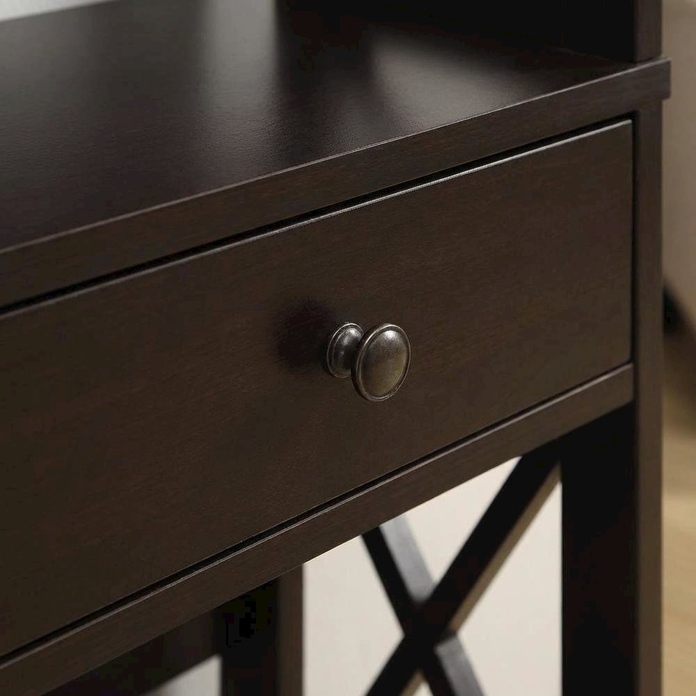 5-Tier Bookcase with Drawer in Modern Finish for Storage and Organization