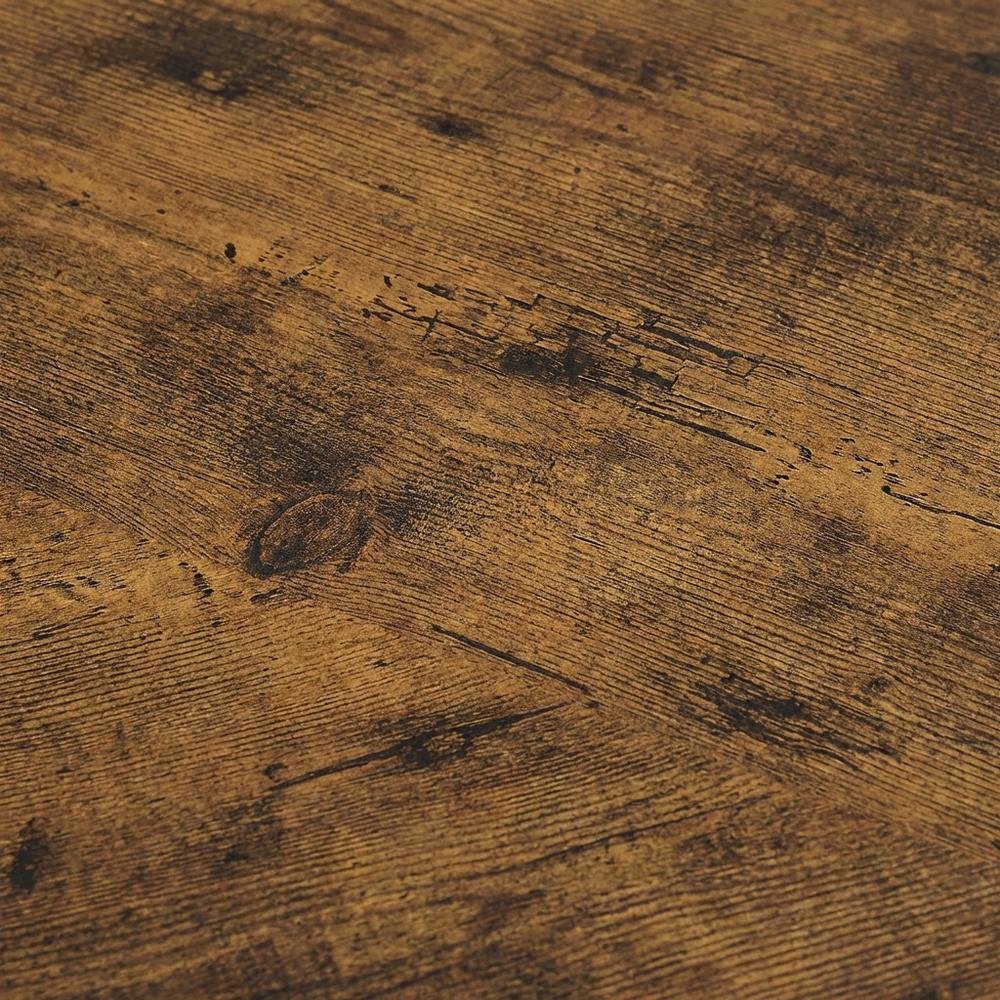 Barnwood and Black Finish End Table with Shelving for Stylish Living Spaces
