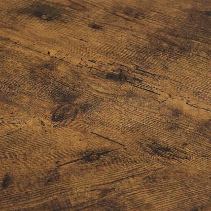 Barnwood and Black Finish End Table with Shelving for Stylish Living Spaces