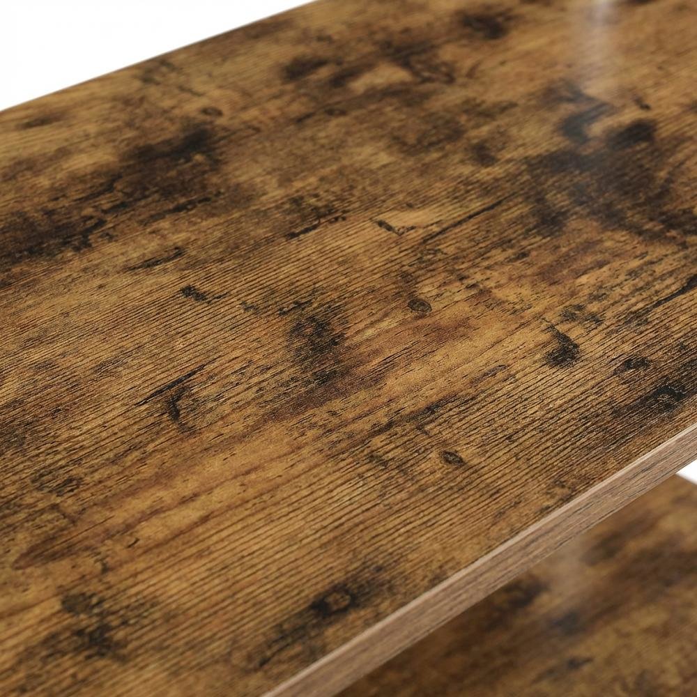 Barnwood TV Stand with Storage Cabinets and Shelves for 40-Inch TVs