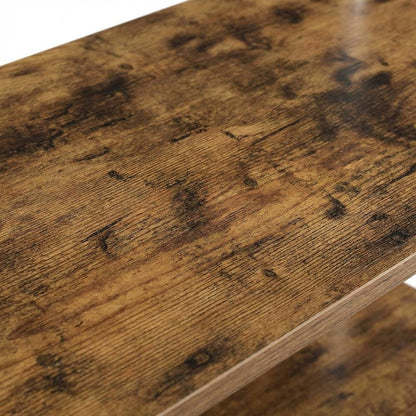 Barnwood TV Stand with Storage Cabinets and Shelves for 40-Inch TVs